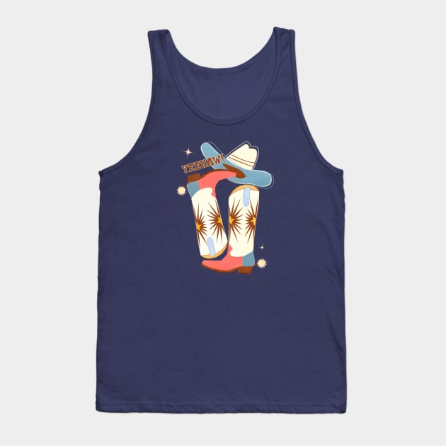 Yeehaw! Cowboy Boots Tank Top by showmemars